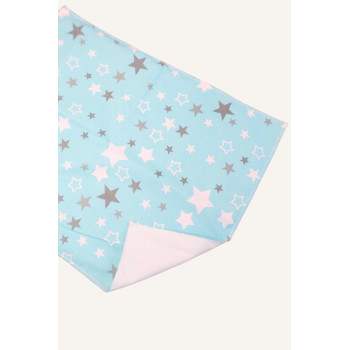 Непромокаюча пелюшка · 50×40 см. · Бірюзова із зірочками — Babywear