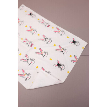 Непромокаюча пелюшка · 50×40 см. · Біла з кроликами — Babywear