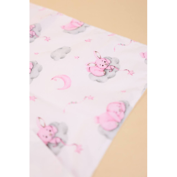 Непромокаюча пелюшка · 50×40 см. · Рожевий зайчик — Babywear