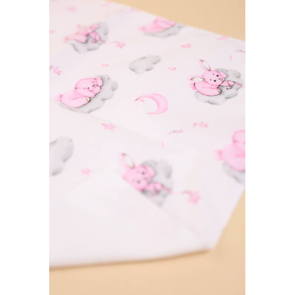 Непромокаюча пелюшка · 50×40 см. · Рожевий зайчик — Babywear