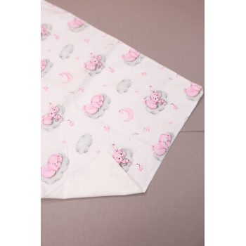 Непромокаюча пелюшка · 50×40 см. · Рожевий зайчик — Babywear