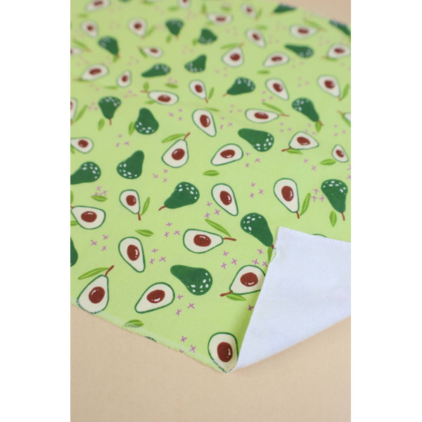 Непромокаюча пелюшка · 80×65 см · Зелена з авокадо — Babywear