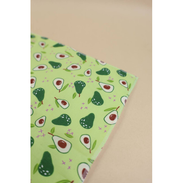 Бавовняна пелюшка · 60×45 см · Зелена з авокадо — Babywear
