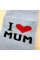 Носочки тонкі бавовняні блакитні I lovе mum