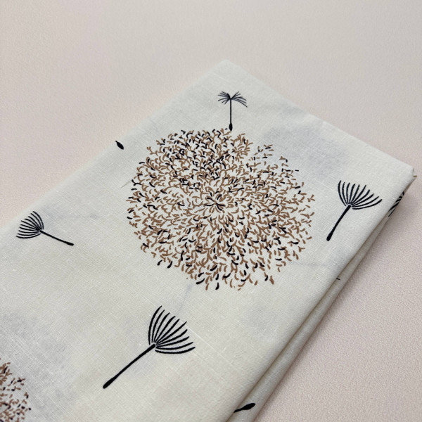 Бавовняна пелюшка · 90×70 см · Бежева з кульбабками — Babywear