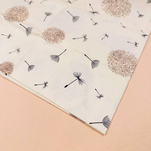 Бавовняна пелюшка · 90×110 см · Бежева з кульбабками — Babywear