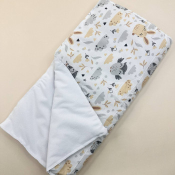 Бавовняна пелюшка · Сови сірі та зайчики — Babywear