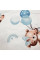 Непромокаюча пелюшка · 120×60 см · Біла з блакитними кульками — Babywear