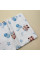 Непромокаюча пелюшка · 120×60 см · Біла з блакитними кульками — Babywear