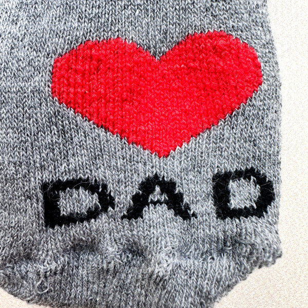 Теплі махрові Сірі Love dad