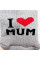 Теплі махрові Сірі I Love mum