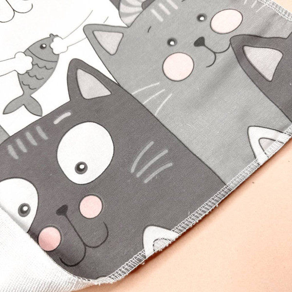 Бавовняна пелюшка · Сірі коти — Babywear