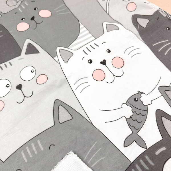 Бавовняна пелюшка · Сірі коти — Babywear