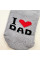 Носочки тонкі бавовняні сірі I lovе dad