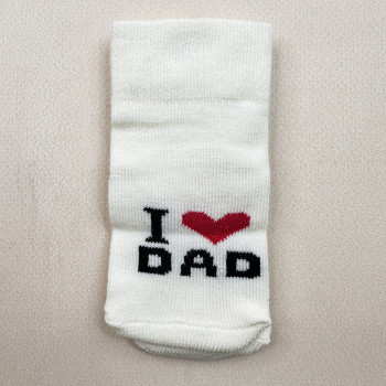 Носочки тонкі бавовняні молочні I lovе dad