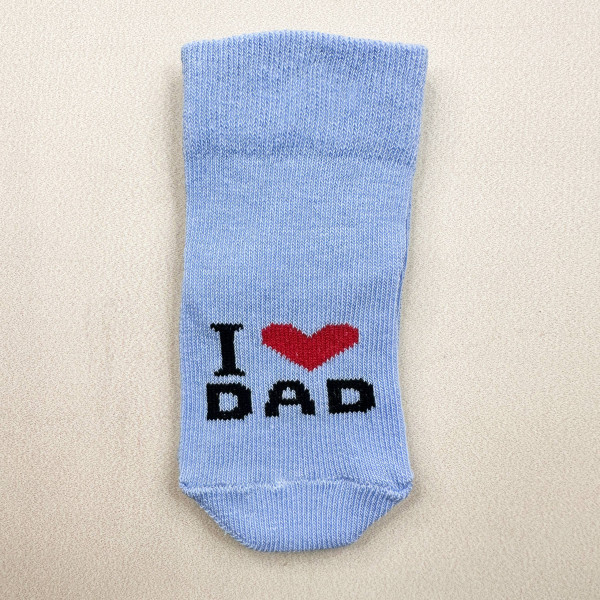 Носочки тонкі бавовняні блакитні I lovе dad