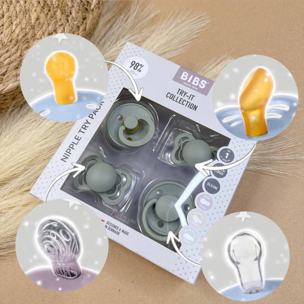 Пустушки Bibs Try-it collection Білі