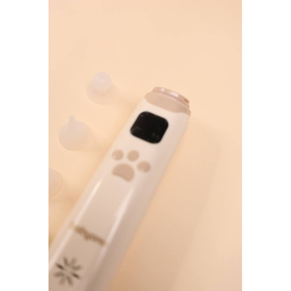 Аспіратор для носа електричний з LCD екраном та мелодіями (Зарядка Type-C) "BabyOno" Бежевий