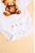 Боді-футболка із куліру Біла з коричневим ведмедиком