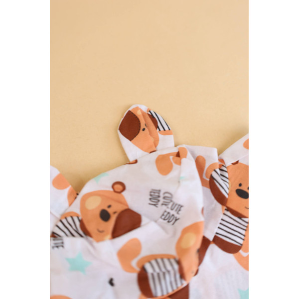 Легенька панамка із бавовни із зав'язками Біла Cute Teddy