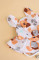 Легенька панамка із бавовни із зав'язками Біла Cute Teddy