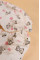 Простинка в ліжко із байки на резиночці Біла з ведмедиками та рожевими сердечками