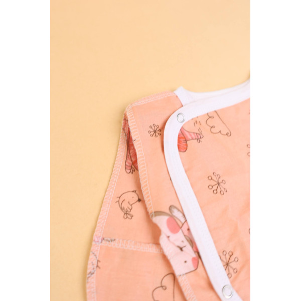 Розпашонка з літньої бавовни з принтом Рожева з Балериною  (56–74)