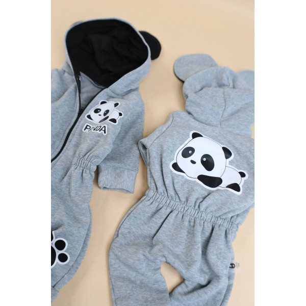 Ромпер из тринитки Сірий Panda