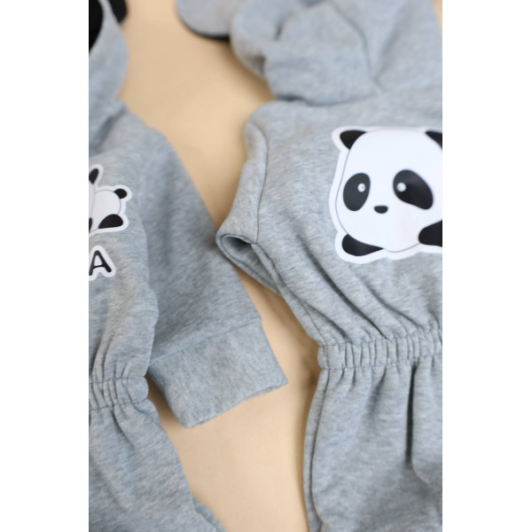 Ромпер из тринитки Сірий Panda