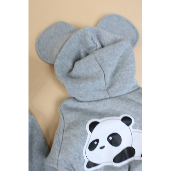 Ромпер из тринитки Сірий Panda