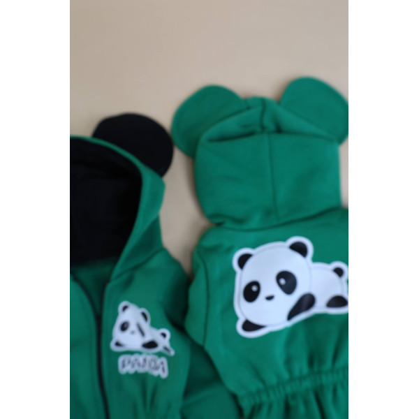 Ромпер из тринитки Зелений Panda