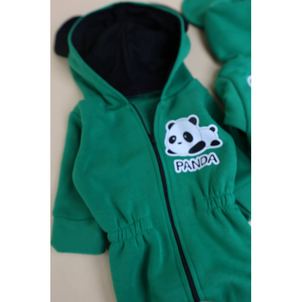 Ромпер из тринитки Зелений Panda