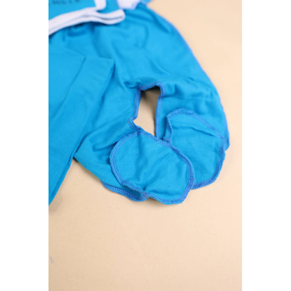 Комплект із куліру 3в1 з розпашонкою Синій з Міккі Маусом "Привіт,світ! А ось і я" (56–62)