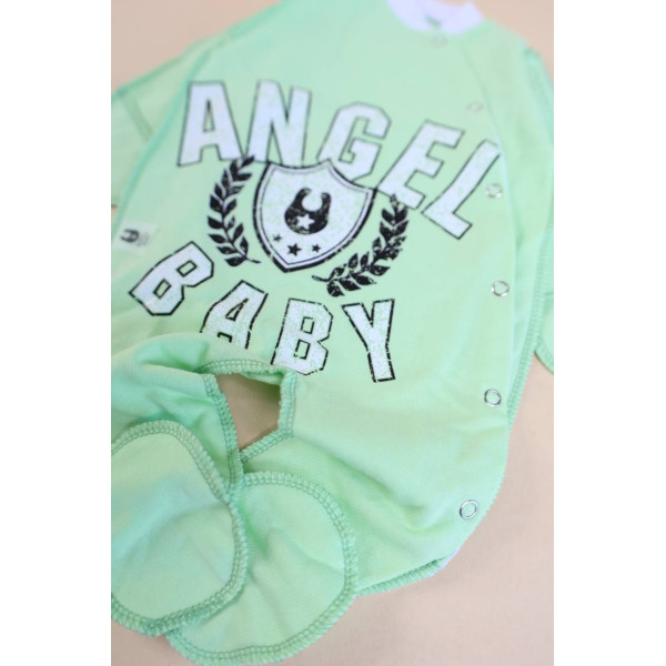 Чоловічок з байки (футер) Салатовий «Angel Baby»