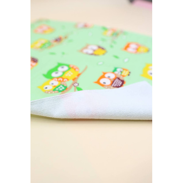 Непромокаюча пелюшка · Зеленa з совами — Babywear