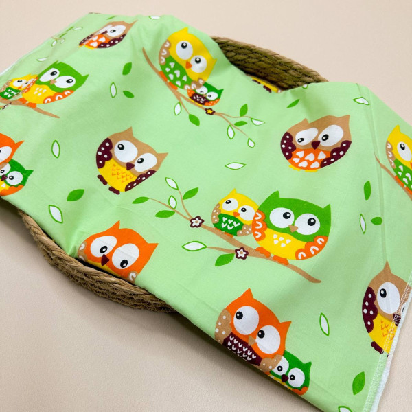 Непромокаюча пелюшка · Зеленa з совами — Babywear