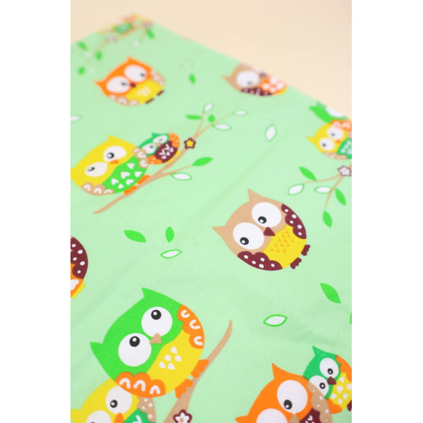 Непромокаюча пелюшка · Зеленa з совами — Babywear