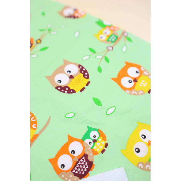 Непромокаюча пелюшка · Зеленa з совами — Babywear