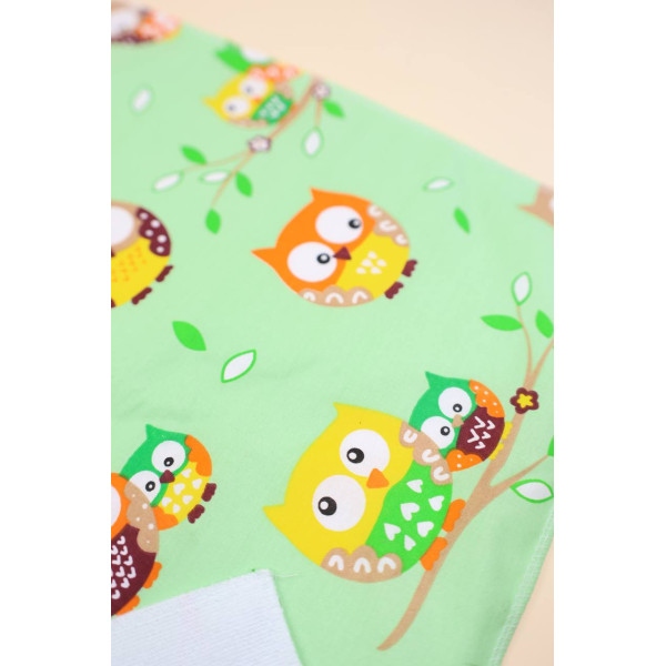 Непромокаюча пелюшка · Зеленa з совами — Babywear