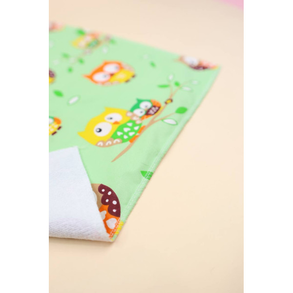 Непромокаюча пелюшка · Зеленa з совами — Babywear