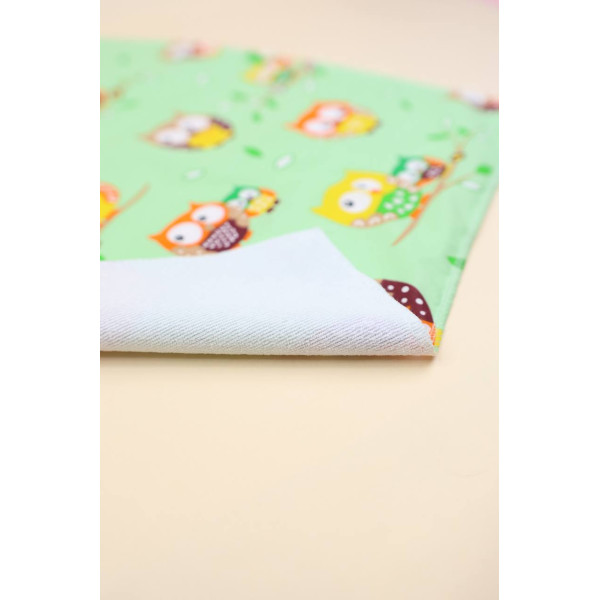 Непромокаюча пелюшка · Зеленa з совами — Babywear
