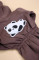 Ромпер из тринитки Коричневий Panda