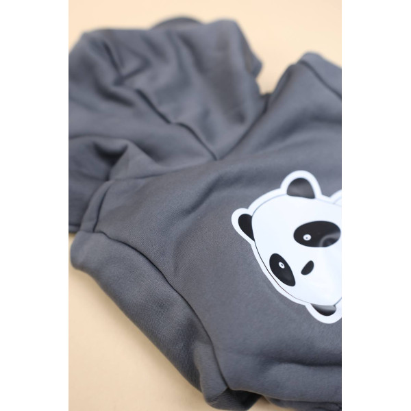 Ромпер из тринитки Графітовий Panda