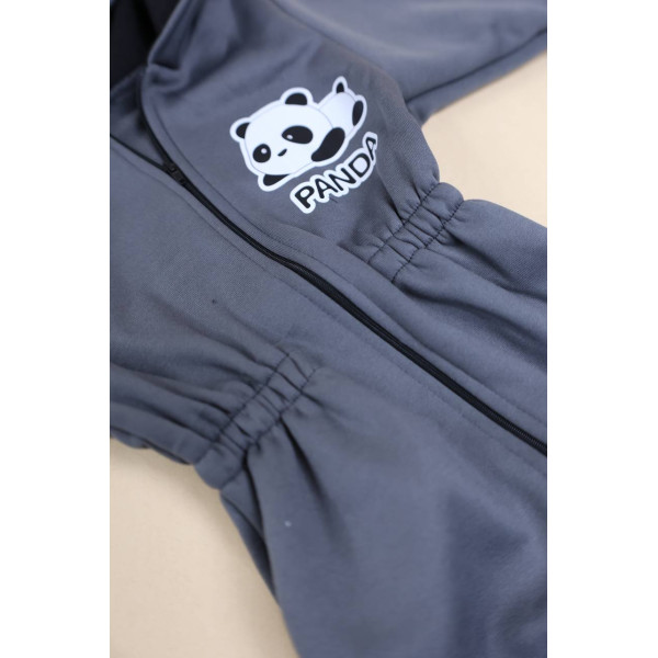 Ромпер из тринитки Графітовий Panda