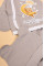 Комплект із байки (футера) 3в1 з розпашонкою Сіренький з ведмедиком  "Дякую мамо, за те що ти - є " (56–62)