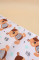 Непромокаюча пелюшка · 120×60 см ·Біла з ведмедиком "Cute teddy"  
