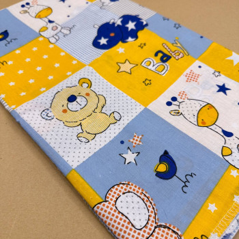 Непромокаюча пелюшка · Жовта клітинка з тваринками — Babywear