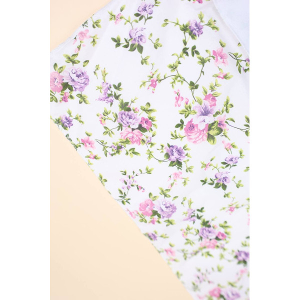 Непромокаюча пелюшка · Молочний з квіточками — Babywear