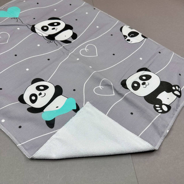Непромокаюча пелюшка · Сірі панди з кульками — Babywear
