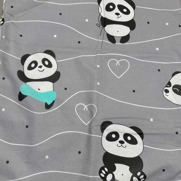 Непромокаюча пелюшка · Сірі панди з кульками — Babywear